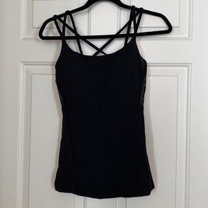 Lululemon strappy back tank with built in bra.